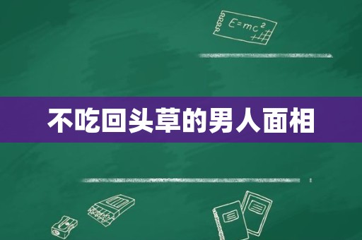 不吃回头草的男人面相