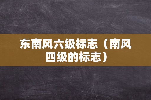 东南风六级标志（南风四级的标志）