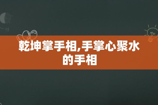 乾坤掌手相,手掌心聚水的手相