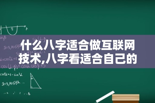 什么八字适合做互联网技术,八字看适合自己的方位