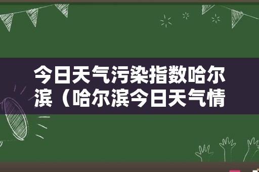 今日天气污染指数哈尔滨（哈尔滨今日天气情况）