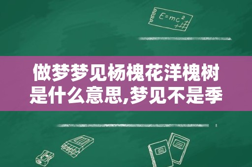 做梦梦见杨槐花洋槐树是什么意思,梦见不是季节的槐花开了