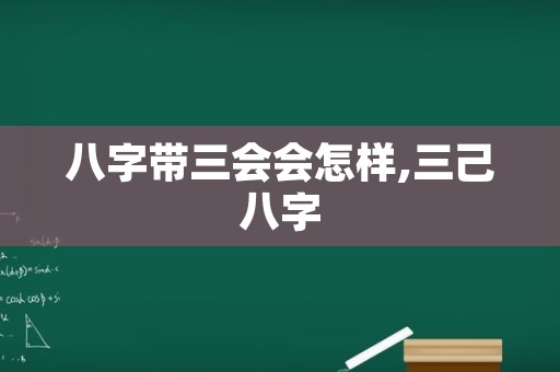 八字带三会会怎样,三己八字