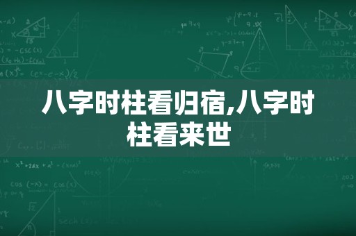 八字时柱看归宿,八字时柱看来世