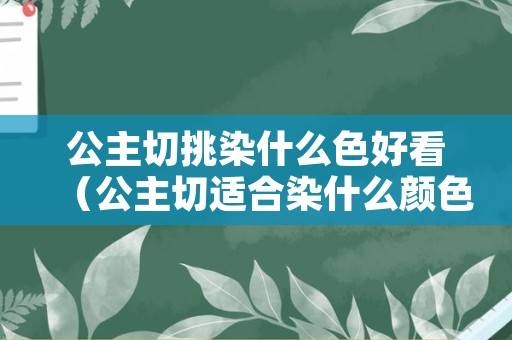 公主切挑染什么色好看（公主切适合染什么颜色头发）