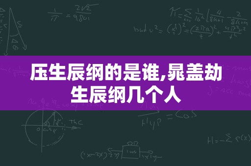 压生辰纲的是谁,晁盖劫生辰纲几个人