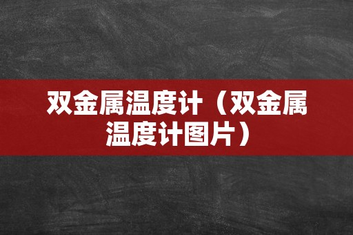 双金属温度计（双金属温度计图片）