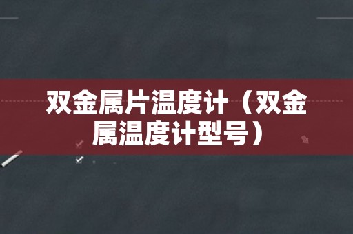 双金属片温度计（双金属温度计型号）