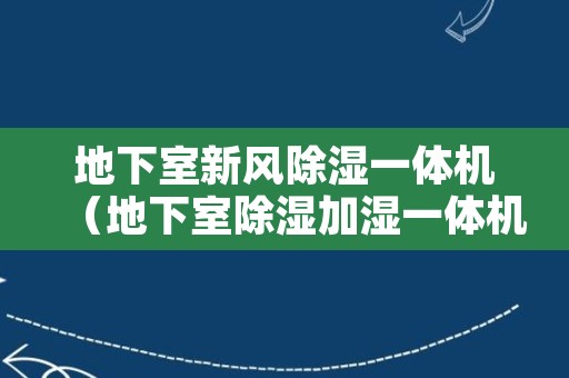 地下室新风除湿一体机（地下室除湿加湿一体机）