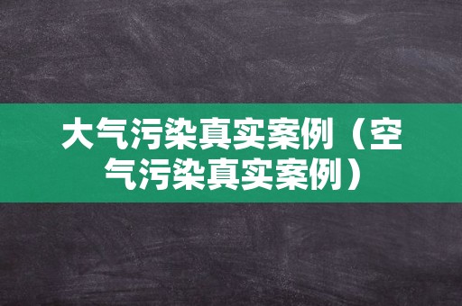 大气污染真实案例（空气污染真实案例）