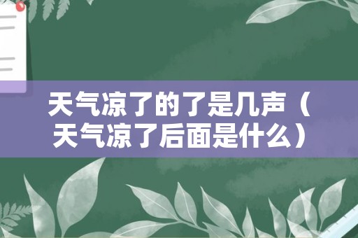 天气凉了的了是几声（天气凉了后面是什么）