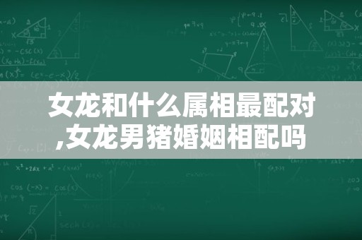 女龙和什么属相最配对,女龙男猪婚姻相配吗