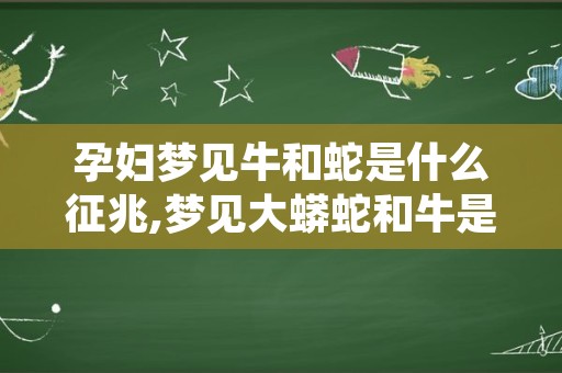 孕妇梦见牛和蛇是什么征兆,梦见大蟒蛇和牛是什么预兆