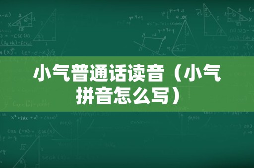 小气普通话读音（小气拼音怎么写）