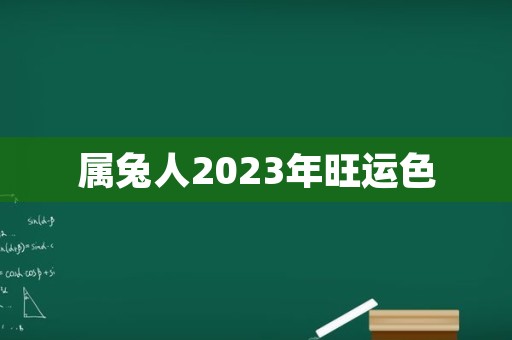 属兔人2023年旺运色