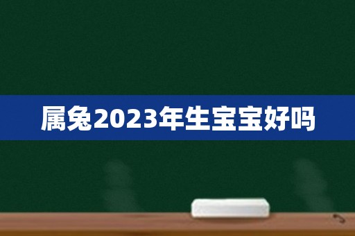 属兔2023年生宝宝好吗