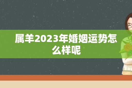 属羊2023年婚姻运势怎么样呢