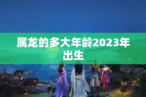 属龙的多大年龄2023年出生