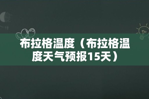 布拉格温度（布拉格温度天气预报15天）