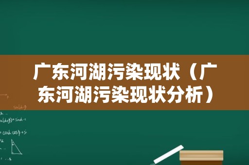 广东河湖污染现状（广东河湖污染现状分析）