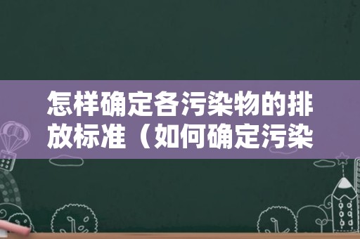 怎样确定各污染物的排放标准（如何确定污染物的排放量）