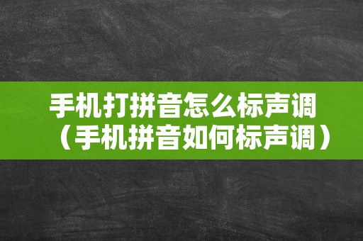 手机打拼音怎么标声调（手机拼音如何标声调）