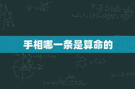 手相哪一条是算命的