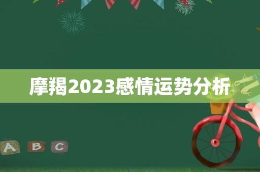 摩羯2023感情运势分析