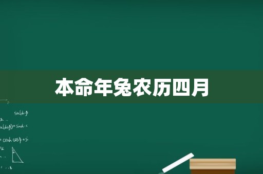 本命年兔农历四月