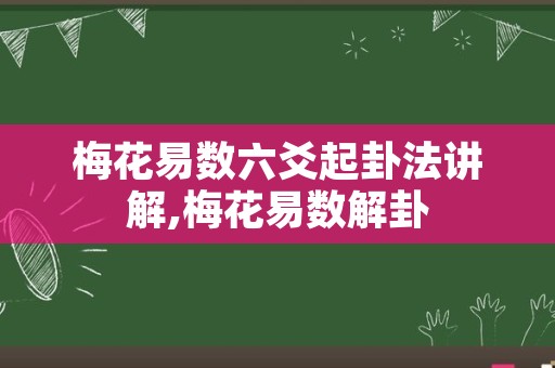 梅花易数六爻起卦法讲解,梅花易数解卦