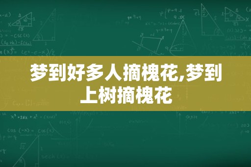 梦到好多人摘槐花,梦到上树摘槐花