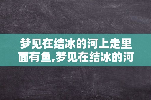 梦见在结冰的河上走里面有鱼,梦见在结冰的河里捞鱼