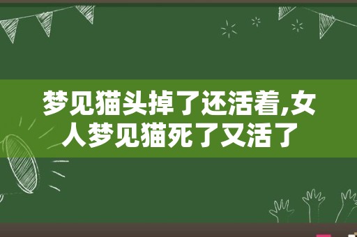 梦见猫头掉了还活着,女人梦见猫死了又活了