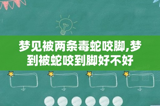 梦见被两条毒蛇咬脚,梦到被蛇咬到脚好不好