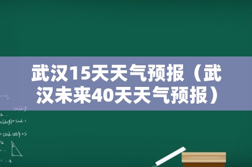 武汉15天天气预报（武汉未来40天天气预报）