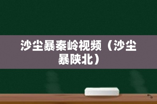 沙尘暴秦岭视频（沙尘暴陕北）