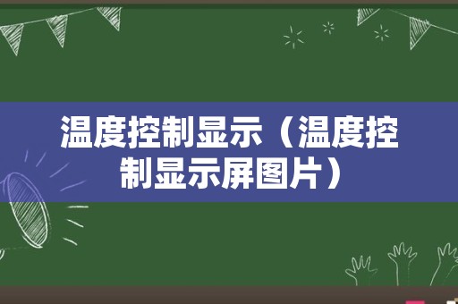 温度控制显示（温度控制显示屏图片）