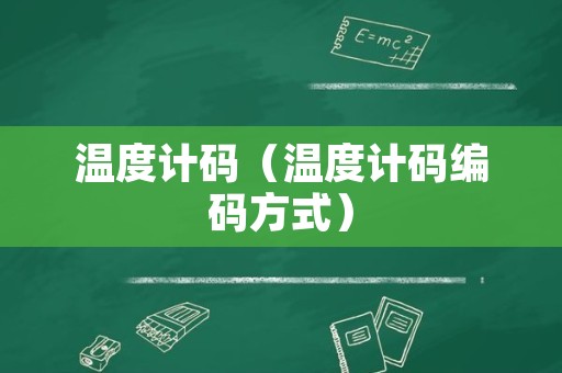 温度计码（温度计码编码方式）