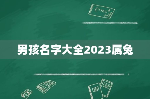 男孩名字大全2023属兔