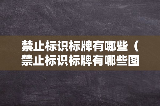 禁止标识标牌有哪些（禁止标识标牌有哪些图片）