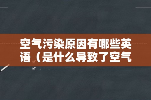 空气污染原因有哪些英语（是什么导致了空气污染英文）