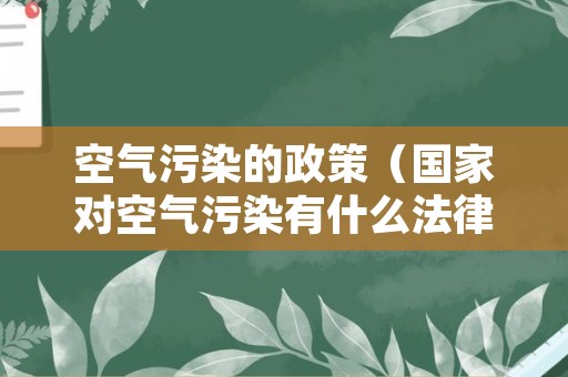 空气污染的政策（国家对空气污染有什么法律）