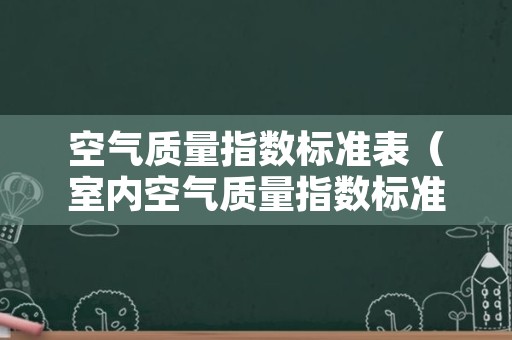 空气质量指数标准表（室内空气质量指数标准表）