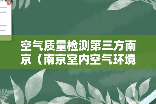 空气质量检测第三方南京（南京室内空气环境检测）