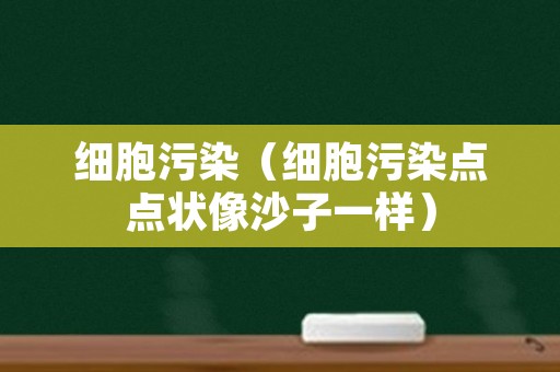 细胞污染（细胞污染点点状像沙子一样）