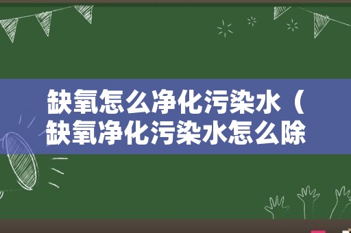 缺氧怎么净化污染水（缺氧净化污染水怎么除菌）