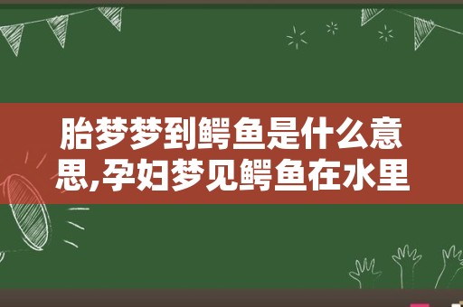 胎梦梦到鳄鱼是什么意思,孕妇梦见鳄鱼在水里游