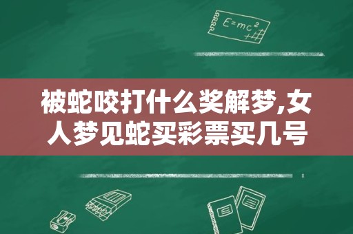 被蛇咬打什么奖解梦,女人梦见蛇买彩票买几号