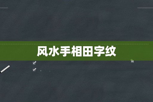 风水手相田字纹