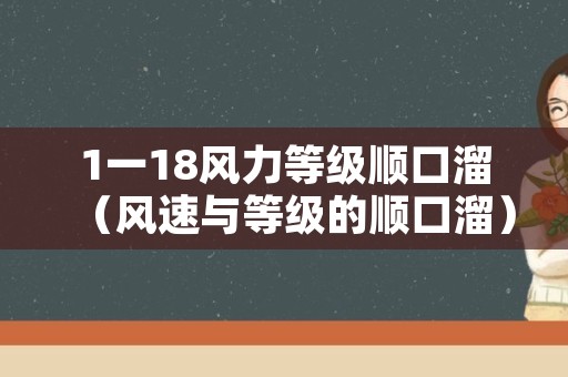 1一18风力等级顺口溜（风速与等级的顺口溜）